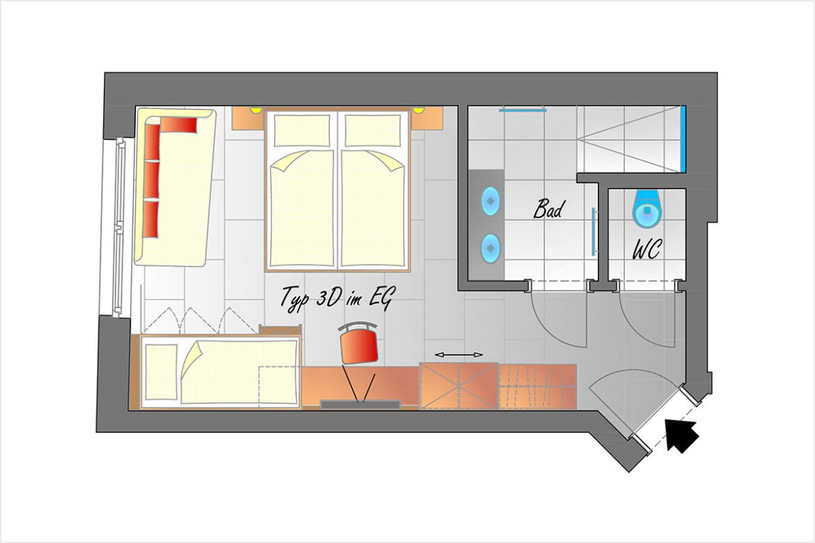 Familienzimmer Typ 3d - Hotel DER SAILER in Obertauern Familienzimmer Typ 3d - Hotel DER SAILER in Obertauern